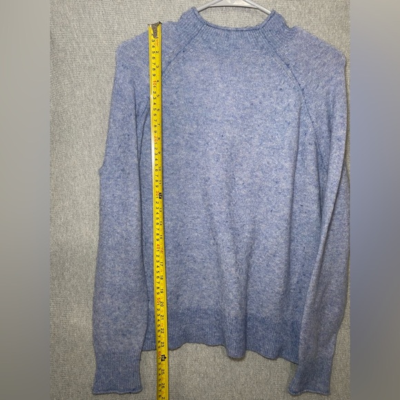 J. Crew Rollneck Supersoft Yarn Blue Pullover Sweater Size Medium - Picture 2 of 9